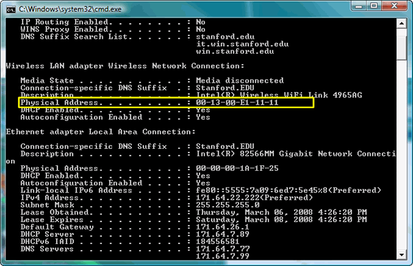 How to find MAC address in Windows 7