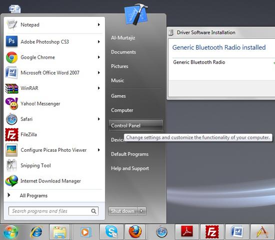 How to install Bluetooth on Windows 7?