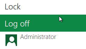 How to log off in Windows 8