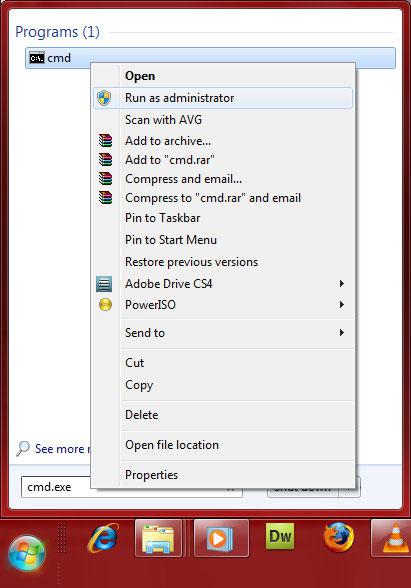 How to open command prompt in Windows 7?