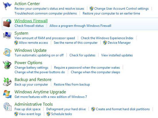 How to open forward ports in Windows 7?