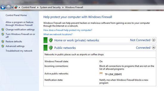 How to open forward ports in Windows 7?