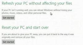 How to reset or refresh your PC in Windows 8