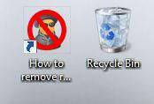 How to remove recycle bin from desktop in Windows 7