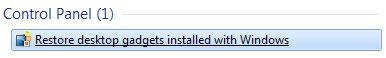 How to restore gadgets in Windows 7