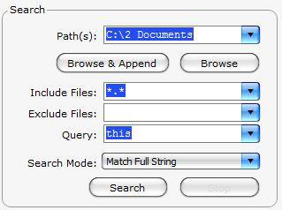 How to search for text in files