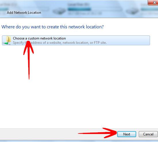 create Network Location