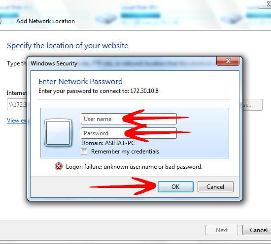 password network location