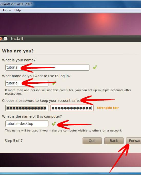 ubuntu user info