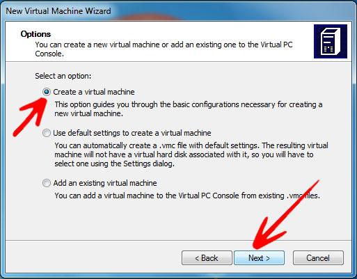 create virtual machine