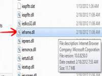 IEframe.dll missing file error