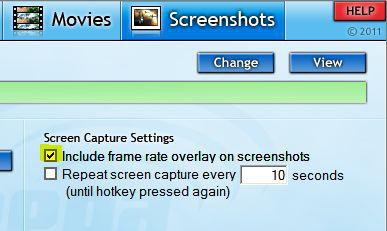 include frame rate overlay on screenshots