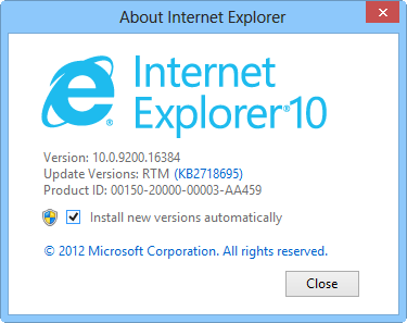 Install new IE10 versions automatically