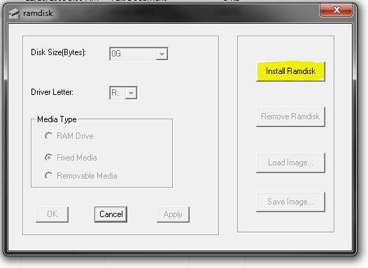 Install RAMdisk in Windows 7