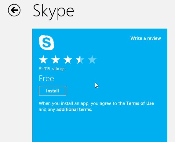 Install Skype From The Windows Store