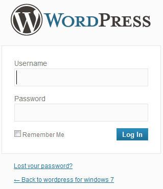 login WordPress