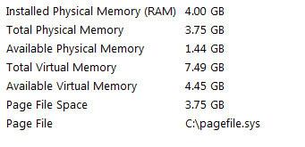 Installed Memory