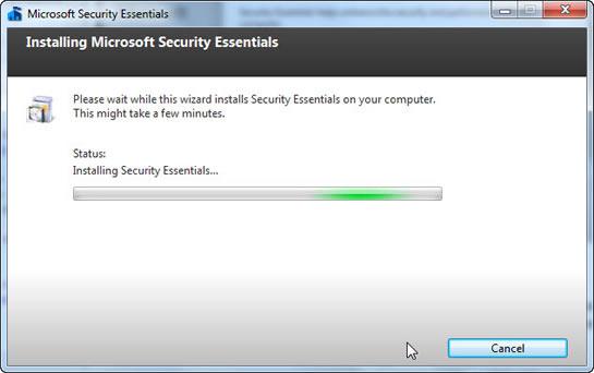 Installation of Microsoft Security Essentials
