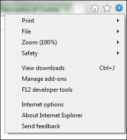 Internet Explorer 9 Options
