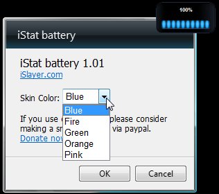 iStat Battery gadget options