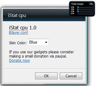 iStat CPU gadget options