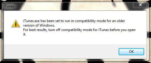 iTunes compatibility mode