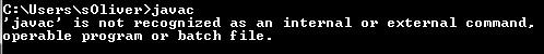 Javac is not recognized as an internal or external command