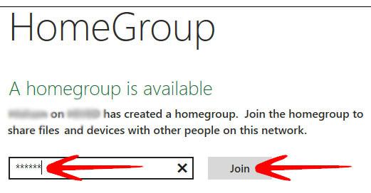 join homegroup