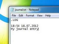 Journal Entry Notepad Editor