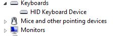 Keyboards Device Manager