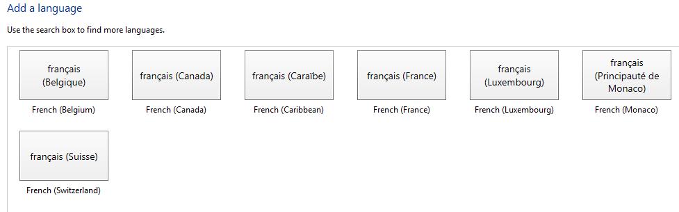 Language Options France Luxembourg Monaco Switzerland