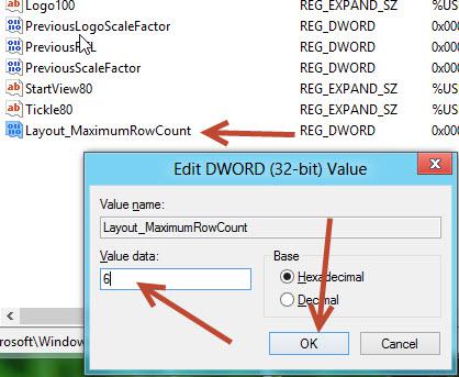 Type in the number of rows you want for Layout_MaximumRowCount