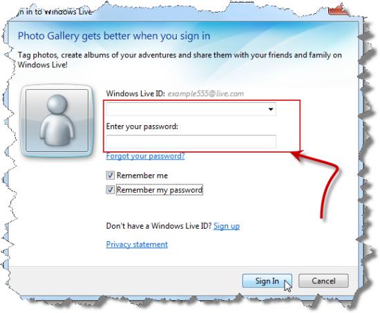  sign in with your Windows Live account