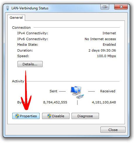 Local Area Connection Properties