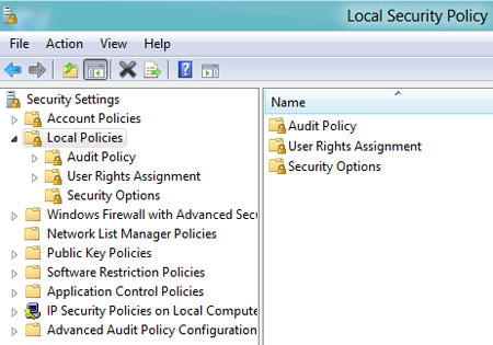 Local Policies rename admin