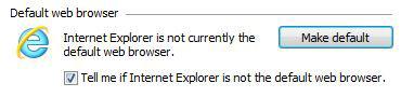 Make Internet Explorer My Default Web Browser in Windows 7