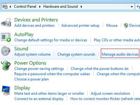 Manage audio devices record