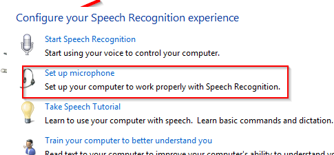 mic setup voice recognition