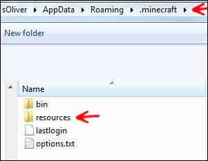 Minecraft resources folder