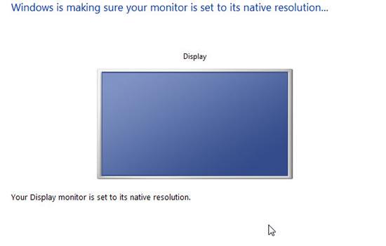 Monitor Set to native resolution
