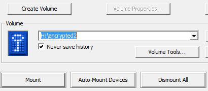 Mount password protected encrypted folder