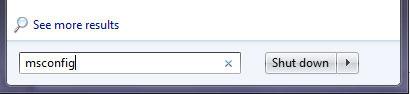 MSConfig Windows 7