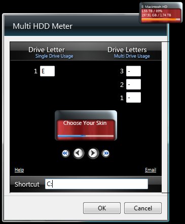 Multi-HDD Meter gadget options