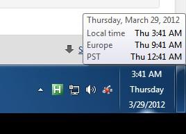 Multiple Clocks Local Time Europe Pst