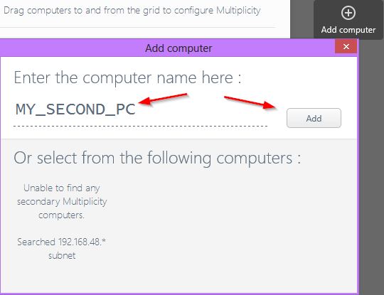 Add a second computer