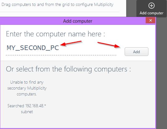 Add a second computer