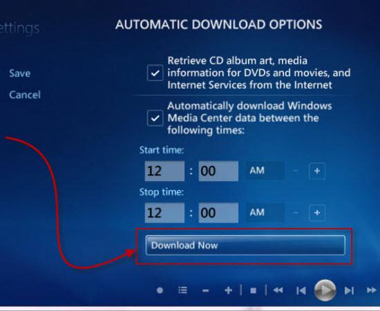 update your Windows Media Center