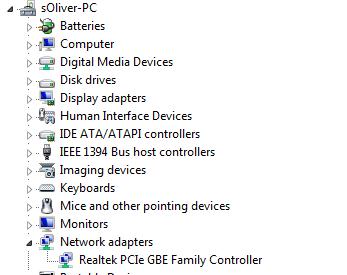Network Adapter Realtek Family