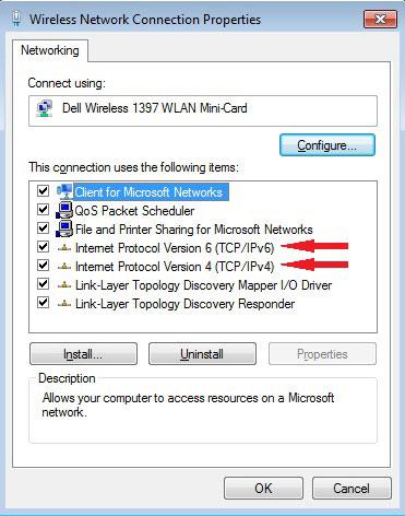 Double Click on the IPv4 or IPv6