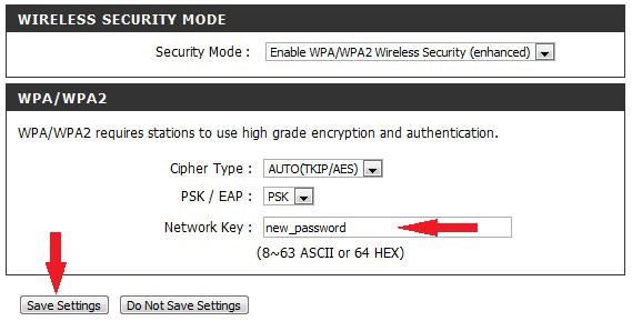 Change your Internet Password